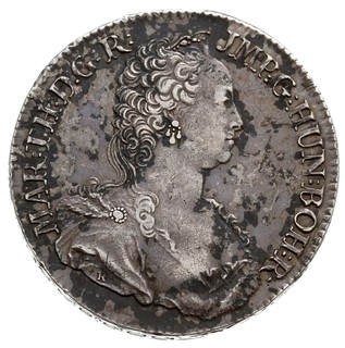 Maria Teresa 1740-1780, dukaton 1749, Antwerpia, srebro 33.26 g, Dav. 1280, Delm. 375, miejscowa patyna