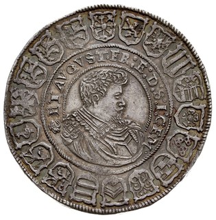 Jan Jerzy I i August 1611-1615, talar 1614, Drezno, srebro 28.92 g, Dav. 7573, Schnee 786, Merseb. 837, Kahnt 13, patyna