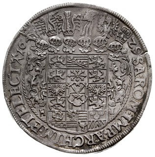 Jan Jerzy I 1615-1656, talar 1629 / HI, Drezno, srebro 29.02 g, Dav. 7601, Schnee 845, Kahnt 158b, miejscowa patyna