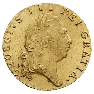 Jerzy III 1760-1820, 1/2 gwinei 1797, Londyn, złoto 4.20 g, Spink 3735, Fr. 362, wyśmienity stan zachowania, patyna