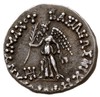 Baktria, Antymachos I 171-160 pne, drachma 168-160 pne, mennica Pushkalavati, Aw: Nike z gałązką p..