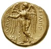 Macedonia, Filip III Arrhidaios, stater, Aw: Głowa Ateny w prawo, Rw: Nike stojąca w lewo w wieńce..