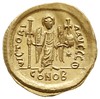 Justynian I 527-565, solidus 527-528, Konstantynopol, Aw: Popiersie na wprost, D N IVSTINIANVS P P..