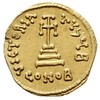 Konstans II i Konstantyn IV 641-668, solidus 654-659, Konstantynopol, Aw: Popiersia cesarzy na wpr..
