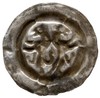 Morawy, Przemysł II 1253-1278, brakteat, Dwa stojące lwy zwrócone do siebie grzbietami, srebro 0.6..