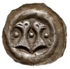 Dolne Łużyce /Niederlausitz/, brakteat (XII-XIV); Dwie głowy orłów odwrócone od siebie, srebro 0.3..