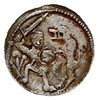 Władysław II Wygnaniec 1138-1146, denar, Aw: Książę na tronie, obok giermek, Rw: Rycerz walczący z..