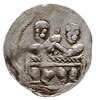 Bolesław IV Kędzierzawy 1146-1173, denar 1146-1157, Aw: Dwaj książęta siedzący wspólnie za stołem,..