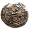 Mieszko III 1173-1202, brakteat łaciński, Postać na koniu w prawo, MESI, srebro 0.12 g, Str. 103, ..