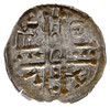 Śląsk, Bolesław I Wysoki 1173-1201, denar jednostronny ok. 1185/90-1201, Wrocław, Napis w czterech..