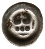 Brakteat z lat 1337-1345, Uproszczona korona z krzyżykiem, srebro 0.23 g, BRP Prusy T11.24, Voss. ..