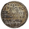 trojak 1590, Ryga, mała głowa króla, Iger R.90.1