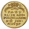dukat koronacyjny 1697, Drezno, Aw: Król na koni