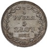 3/4 rubla = 5 złotych 1837, Warszawa, odmiana z 