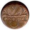 2 grosze 1936, Warszawa, Parchimowicz 102.k, bardzo ładnie zachowana moneta w pudełku NGC z certyf..