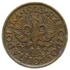 5 groszy 1923, Warszawa, na rewersie data 12 IV 24 i monogram SW, mosiądz 3.50 g, nakład 500 sztuk..