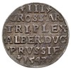 trojak 1543, Królewiec, odmiana napisu PRVS, Ige