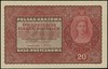 20 marek polskich 23.08.1919, seria II-AA, numeracja 740963, Lucow 379 (R0) - ilustrowane w katalo..