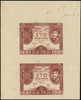 próba druku w kolorze czerwonym 2 rysunków stron głównych banknotu 100 złotych 9.11.1934, bez ozna..