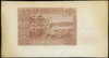 próbna odbitka dwustronna banknotu 100 złotych 15.08.1939 w kolorze brązowym, na papierze ze znaki..