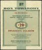 Bank Polska Kasa Opieki SA, bon na 20 dolarów, 1.01.1960, seria Dh, numeracja 0146414, z klauzulą ..