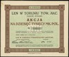 Len w Toruniu Towarzystwo Akcyjne, akcja na 10.000 marek polskich, Toruń-Mokre 5.02.1924, numeracj..