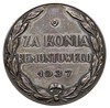 Nagroda Za Konia Remontowego -medal autorstwa S.R.Koźbielewskiego, 1937 r., Aw: Orzeł państwowy i ..