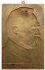 Józef Piłsudski 1926, plakieta Mennicy Państwowej autorstwa J. Aumillera, lana w brązie 258 x 169 ..