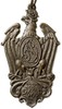 odznaka pamiątkowa 240 Ochotniczego Pułku Piechoty, bita w mosiądzu srebrzonym 55 x 32 mm, na stro..