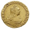 2 ruble 1756, Krasnyj Dwor, odmiana ВСЕРОС: i krótki ogon Orła, złoto 3.19 g, Diakov 383 (R1), Bit..