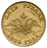 5 rubli 1824 СПБ-ПС, Petersburg, złoto 6.52 g, B
