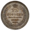 25 kopiejek 1858 СПБ-ФБ, Petersburg, Bitkin 56, tęczowa patyna, piękne