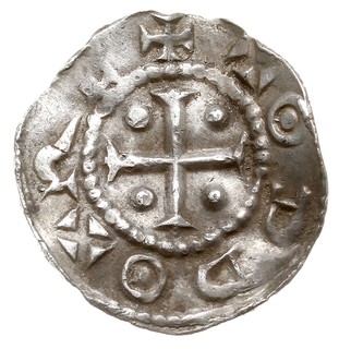 Dortmund, Otto III 983-1002, denar Aw: THERT-MAHH, Rw: Krzyż, w polach kulki, srebro 1.22 g, Dbg. 743, Berghaus 2a, bardzo ładny