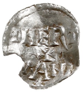 Dortmund, Otto III 983-1002, denar, Aw: THERT-MANN, Rw: Krzyż, w polach kulki, ODDO REX, srebro 0.78 g, Dbg. 743, Berghaus 2a, wykruszony