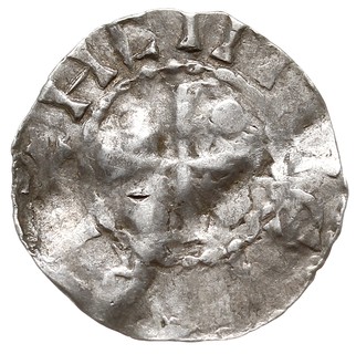 Moguncja? lub Spira? /Mainz? oder Speyer?/, denar typu OAP, Aw: Kapliczka, Rw: Krzyż z 4 kulkami, srebro 0.93 g