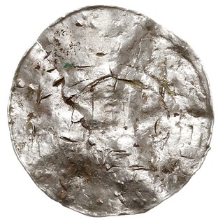 Saksonia /Sachsen/, zestaw denarów saskich: a) Otto III?, denar, Aw: Kapliczka?, Rw: Krzyż prosty z 4 kulkami, 0.99 g, pęknięty