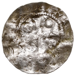 Spira /Speyer/, Otto I lub Otto II, denar typu OAP (962-983), Aw: Kapliczka, Rw: Krzyż z 4 kulkami, srebro 1.72 g, Dbg 825, Bonhoff 1726