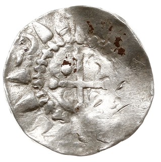 Naśladownictwo denara krzyżowego, Aw: Krzyż kawalerski, Rw: Imitacja krzyża perełkowego i kulki w polach, srebro 1.09 g