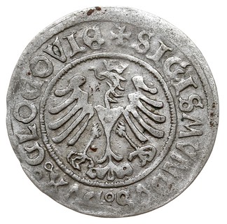 grosz, 1506, Głogów, moneta bita przez królewicza Zygmunta jako księcia głogowskiego, ładnie zachowany