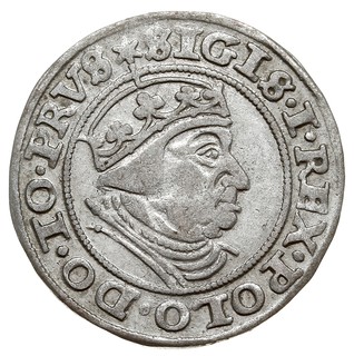 grosz 1540, Gdańsk, na awersie odmiana napisu PR