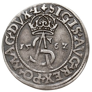 trojak 1562, Wilno, na awersie odmiana napisu ...MAG DVX L. Iger V.62.2.p (R), Ivanauskas 9SA9-3, średnica 23 mm, patyna