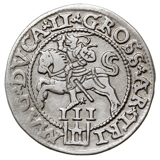 trojak 1562, Wilno, na rewersie odmiana napisu G