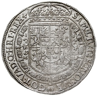 talar 1629, Bydgoszcz, odmiana z herbem podskarbiego pod popiersiem króla, srebro 28.76 g, Dav. 4316, T. 6, ładnie zachowany