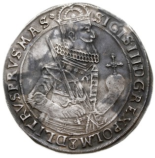 talar 1630 (?), Bydgoszcz, odmiana z wąskim popiersiem króla, srebro 27.83 g, Dav. 4315, T. 6, drobna wada bicia, nierówna, ciemna patyna