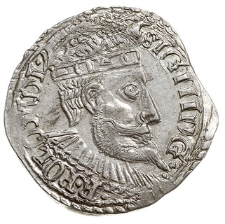 trojak 1599, Olkusz, Iger O.99.1.f, moneta wycięta z końca blachy