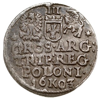 trojak 1603, Kraków, Iger K.03.1.a (R1), ciemna patyna