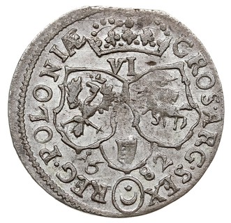 szóstak 1682 / TLB, Bydgoszcz, moneta wybita z końca blachy, delikatna patyna