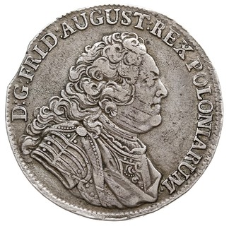 1/3 talara 1751, Drezno, Kahnt 554, moneta wybita z końcówki blachy, patyna