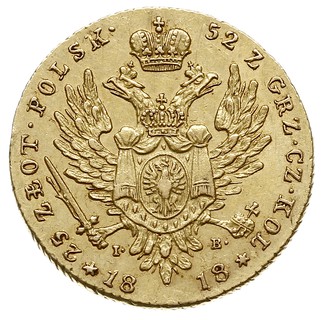 25 złotych 1818, Warszawa, złoto 4.89 g, Plage 1