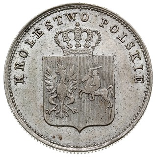 2 złote 1831, Warszawa, odmiana bez pochwy na miecz, Plage 273, niewielkie uszkodzenie obrzeża, ładnie zachowana rzadka moneta